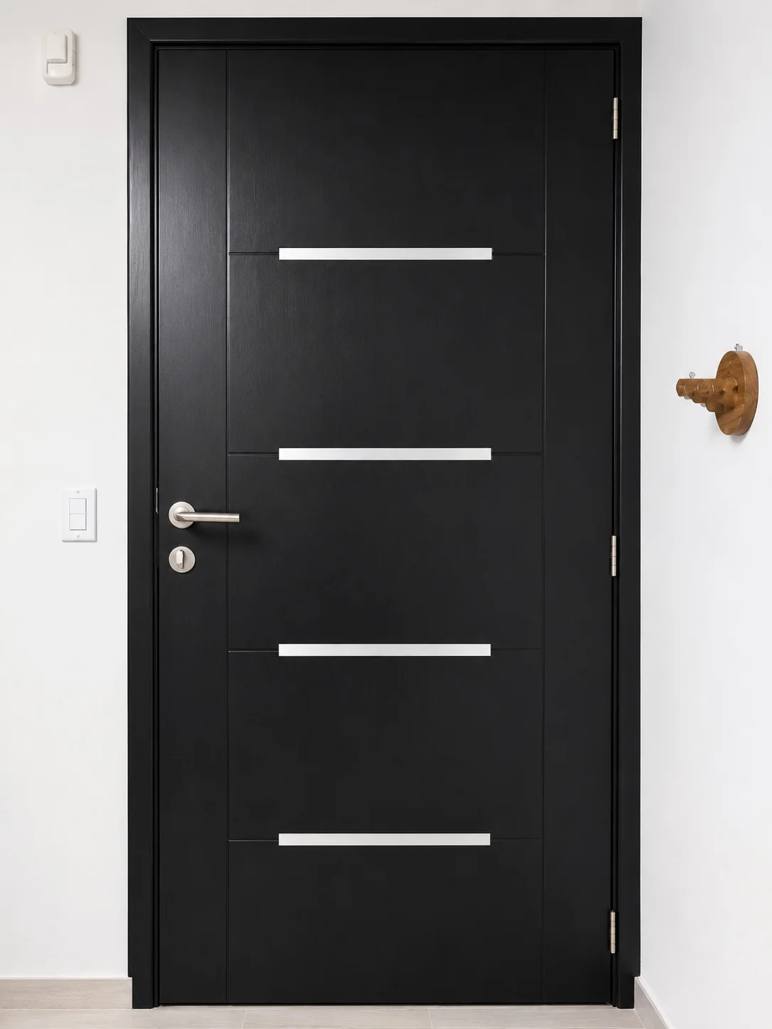 Diseño moderno de líneas horizontales que combina sobriedad y elegancia.